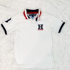 Tommy Hilfiger Boy Size M Short Sleeve Polo Shirt Logo Front