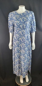 B Young Collection Blue White Floral Flower Maxi Summer Dress EU 38 UK 10/12 - Picture 1 of 12