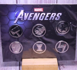Marvel Avengers Thor Capitán América Iron Man 2020 Videojuego 6 Pines Set Nuevo - Imagen 1 de 2