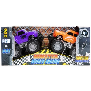 monster world racing reibungsbetriebene 2er Pack Trucks - zu viele Farben verfügbar. - Bild 1 von 1