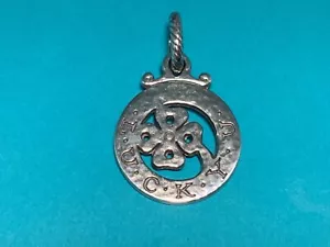 ☘️Brighton Ciondolo Portafortuna Argento Martellato 4 Foglie Quadrifoglio (C6) ☘️Nuovo - Foto 1 di 4