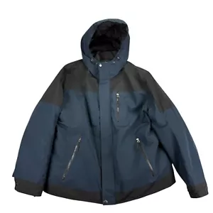 Club Room Mens 3-In-1 Hooded Colorblock Water-Resistant Jacket Navy Blue XL - Picture 1 of 5