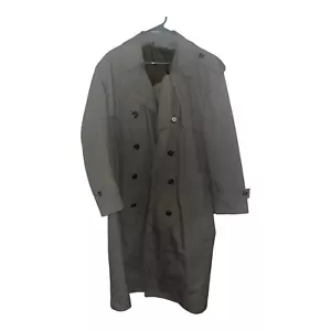 London Fog Trench Coat Men Size 42R Color Gray Used Condition No Belt - Picture 1 of 17