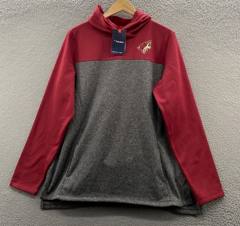 Arizona Coyotes Fanatics Hoodie Womens Extra Large Red Gray Sweatshirt NHL NEW Cover