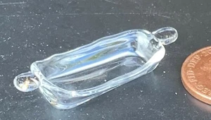 1:12 Scale Real Glass Oblong Bowl Dish Tumdee Dolls House Miniature G24n - Picture 1 of 1