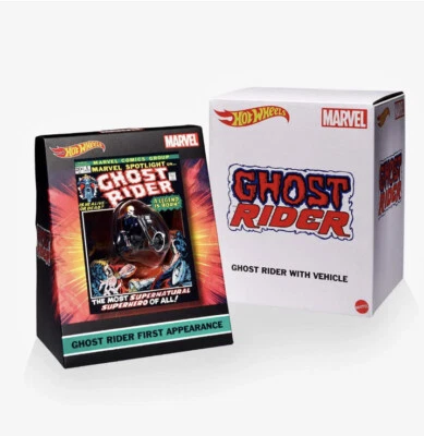 2022 SDCC MATTEL HOT WHEELS GHOST RIDER MOTORCYCLE VEHICLE MARVEL NEW SEALED - Image 1 of 2