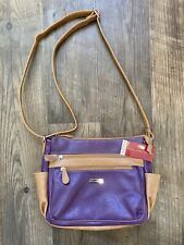 koltov nwt crossbody purple brown Synthetic Leather Adjustable Strap