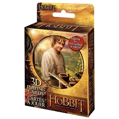The Hobbit 3D Lenticular Playing Cards Deck in Collectible Cartamundi Tin NEW/NM - Image 1 of 4