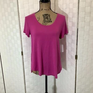 Nwt Josie Natori pink tee size small Christmas Gift - Picture 1 of 7