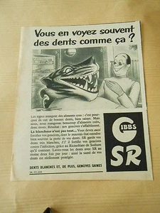 1954 Original Gibbs pour les dent le Tigre à de belle dent Print Pub AD - Picture 1 of 1