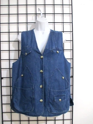 ORVIS 🌸 TALLA MEDIANA / 40" BUSTO MAX==AZUL DENIM / EXTERIOR / CHALECO DE PESCA Foto 1 de 4