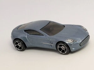 2011 Hot Wheels New Models Aston Martin One-77 #31 Steel Blue Silver - Picture 1 of 6