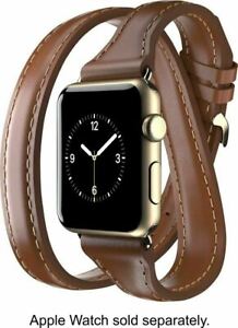 Griffin 38mm Uptown Double Wrap Genuine Leather Band for Apple Watch - Toffee