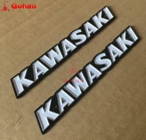 16CM PAIR KZ550 650 750 1000 FUEL GAS PETROL TANK EMBLEM BADGE DECAL FOR KAWASKI - Picture 1 of 6