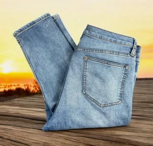 Free People Jeans Women 31 Mid-Rise Skinny Jeans 61855-16515125 Light Wash Fade - Picture 1 of 12