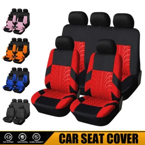Universal Auto Seat Covers 4/9Set for Car Truck SUV Van Front Rear Protector - Picture 1 of 17