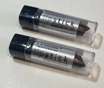 L.A. Colors Matte Maroon Lipstick LIPM311 Vitamin E & Aloe Vera, Pack of 2, New - Image 1 of 2