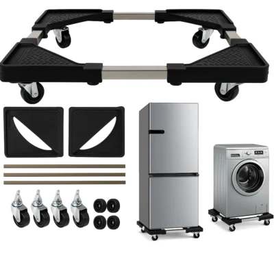 Supporto con Ruote Base Regolabile 53X53 a 60X70 per  Frigorifero Lavatrice - Immagine 1 di 4