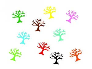 10x Iron-On Patch Miniblings 25mm Smooth Tree Trees Forest - Picture 1 of 19