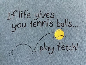 Life Gives Tennisbälle...Play Fetch Comfort Farben Herren Hoodie Sweatshirt XL - Bild 1 von 7