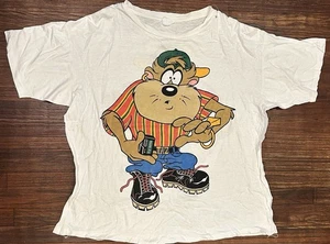 Vintage Single Stitch 1993 Looney Toons Taz Tasmanian Devil Double Side Shirt XL - Bild 1 von 9