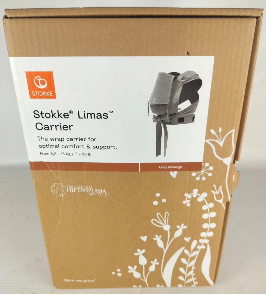 Детская переноска Stokke Limas серая меланжевая с коробкой - Изображение 1 из 4