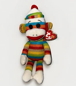 Calcetines TY BEANIE BABY The Sock Monkey 11 de mayo de 2011 NUEVOS CON ETIQUETAS RETIRADOS EDADES 3 en adelante - Imagen 1 de 12