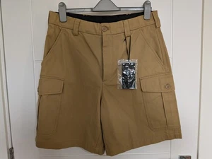 John Richmond Cargo Shorts Brown Bermuda Designer Men's UK 16 New With Tags - Picture 1 of 15