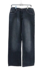 VINTAGE Paco Jeans Mens Straight Leg Dark Wash Denim Embroidered 33x30 - Picture 1 of 9