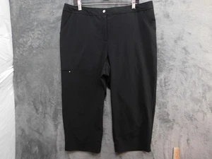Chico's Weekends Capri Pants Womens Chico's 3 Black Stretch Pull On Travel - Picture 1 of 11