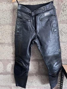 AKITO SCHWARZE LEDER BIKER HOSE TAILLE 32 - Bild 1 von 7