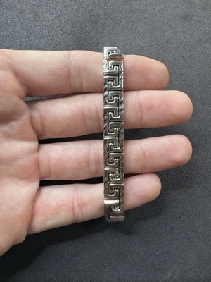 21,8 г винтажное серебро 925 греческий брелок браслет 7» ювелирных изделий лот T - Изображение 1 из 4