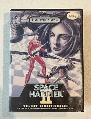 Space Harrier II (Sega Genesis, 1988) Tested/Working, Box, & Game - Image 1 of 4