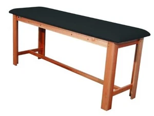 W15074B Black Hardwood Classic Exam Treatment Table with H-Brace, 74.8" - Picture 1 of 2