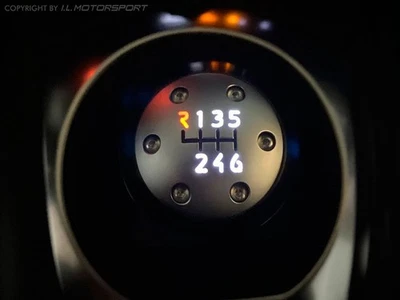 Schaltknauf eloxiert beleuchtet mit Alcantara Schaltsack MX-5  ND & NDRF - Bild 1 von 4