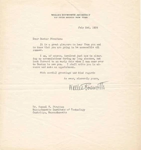 Welles BOSWORTH / Typed Letter Signed - Bild 1 von 1