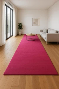 Pink Solid Hand Tufted Rug | Pink Color Carpet | Modern Plain Design Rug 8x10| - Picture 1 of 3