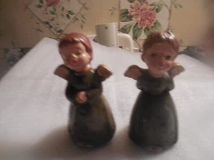 Pair Vintage Christmas Kissing Angels Parma by AAI N-216 Japan - Picture 1 of 4