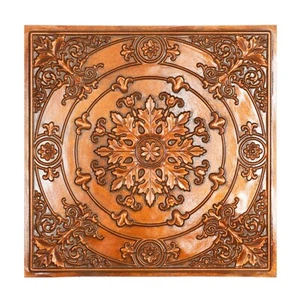 Piastrelle per soffitto finta latta colore rame arcaico decorazione pannelli da parete PL18 10 pz/lotto - Foto 1 di 23