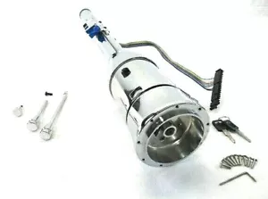 35'' Manual Tilt Steering Column W/ Key and Wheel Adapter Chrome S81036C - Picture 1 of 4