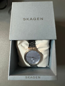 Skagen Armbanduhr SKW2416 silbernes Edelstahlgehäuse mit hellblauen Ziffernblatt