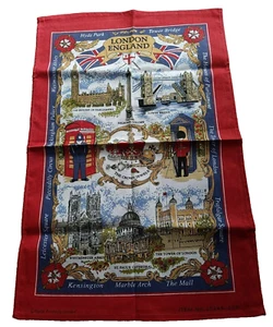 New London England Destinations Souvenir Tea Towel 18" x 28" 100% Cotton Elgate - Picture 1 of 7