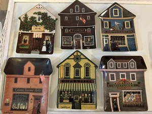 1996 Mint Set 6 Charles Wysocki Limited Edition Wysocki Folktown Plates Bradford - Picture 1 of 8