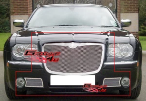 Combo de rejilla de malla de acero inoxidable para Chrysler 300C 05-10 - Imagen 1 de 2