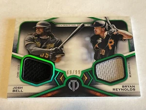Gioco Topps Tribute Green 2021 usato doppia reliquia Bryan Reynolds Josh Bell /99! - Foto 1 di 2
