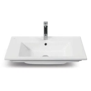 Nameeks Wall Mounted Bathroom Sink 33.5" Modern Predrilled Holes Ceramic White - Picture 1 of 2
