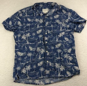 American Eagle Men's Hawaiian Palm Tree Button Up Shirt Size Medium - Picture 1 of 6