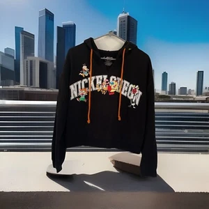 ‘90s Authentic Nickelodeon Ren & Stimpy Hoodie Women’s Size XL Black Pullover - Picture 1 of 5