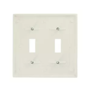 Leviton 2-Gang White Toggle Standard Wall Plate (1-Pack) - Picture 1 of 3