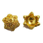 8 Pcs 12x6mm Bali Bead Cap 18k Gold Plated Jewelry Making Cap 896